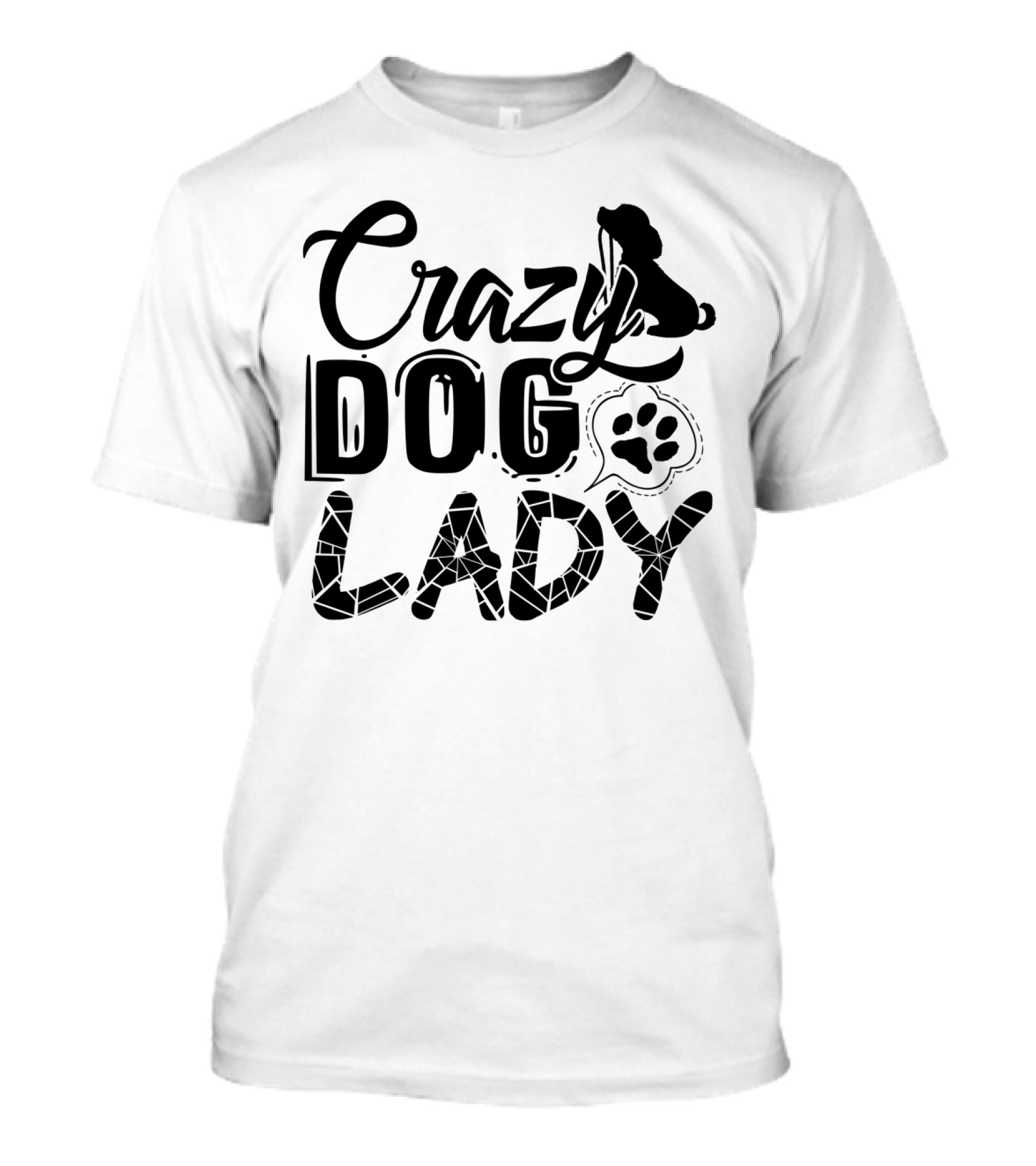 Crazy Dog Lady Paw T-Shirt