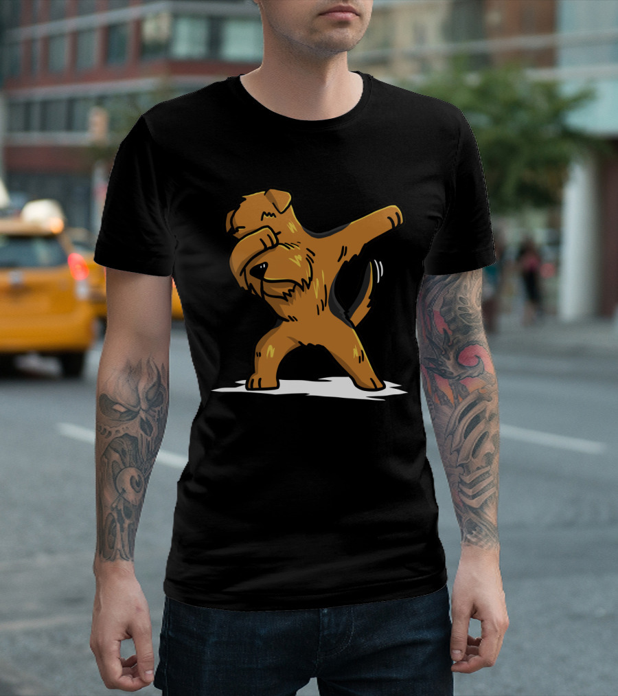 Airedale Terrier Performing Dab Dance Move With Playful Pose T-Shirt