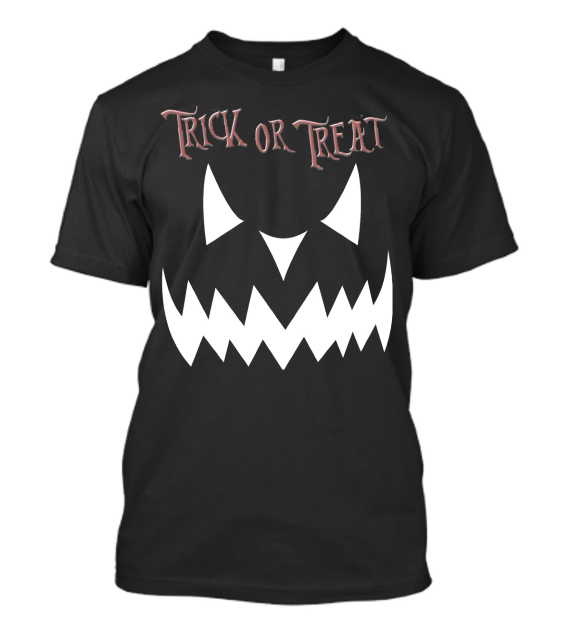 Trick Or Treat Evil Pumpkin Smile Face White T-Shirt