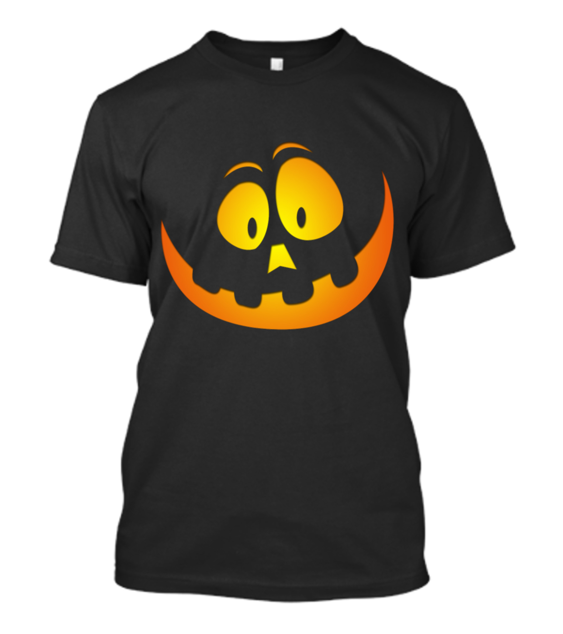 Cool Glowing Smiling Pumpkin Halloween Face T-Shirt