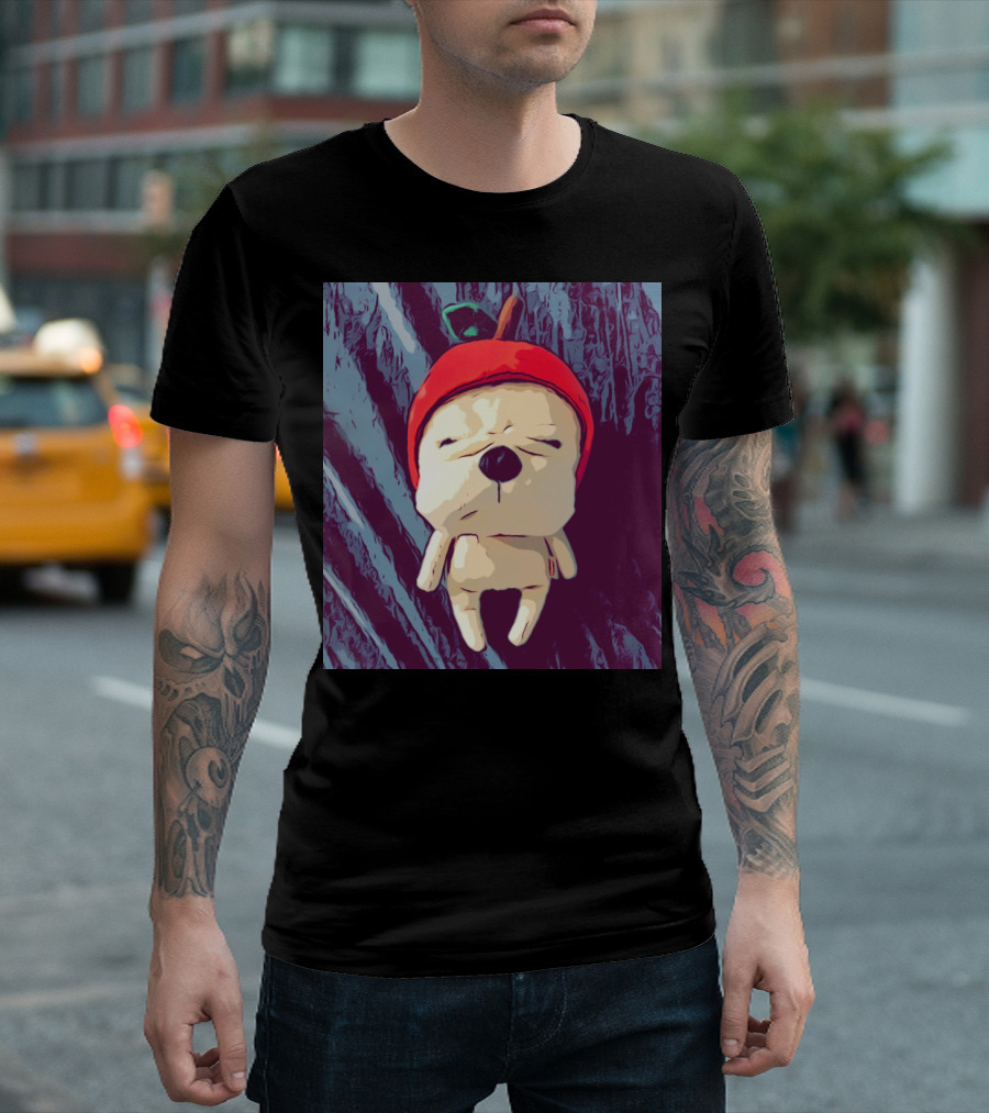 Arrogant Dog Plushie with Apple Hat T-Shirt