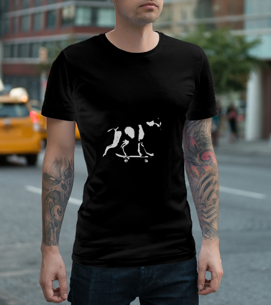 Freestyle Normcore Skating Dog on Skateboard T-Shirt
