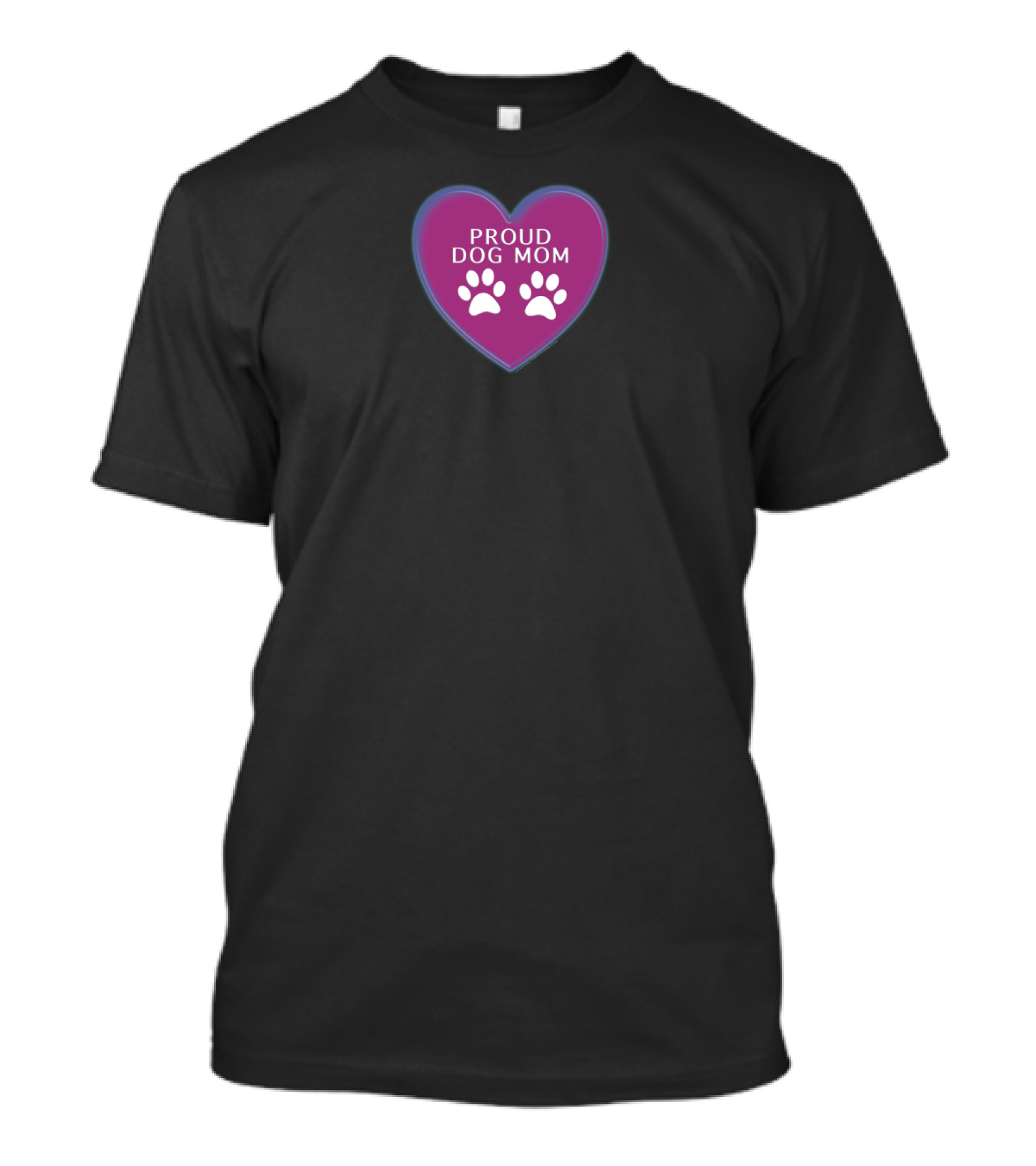 Proud Dog Mom Heart With Paw Prints T-Shirt