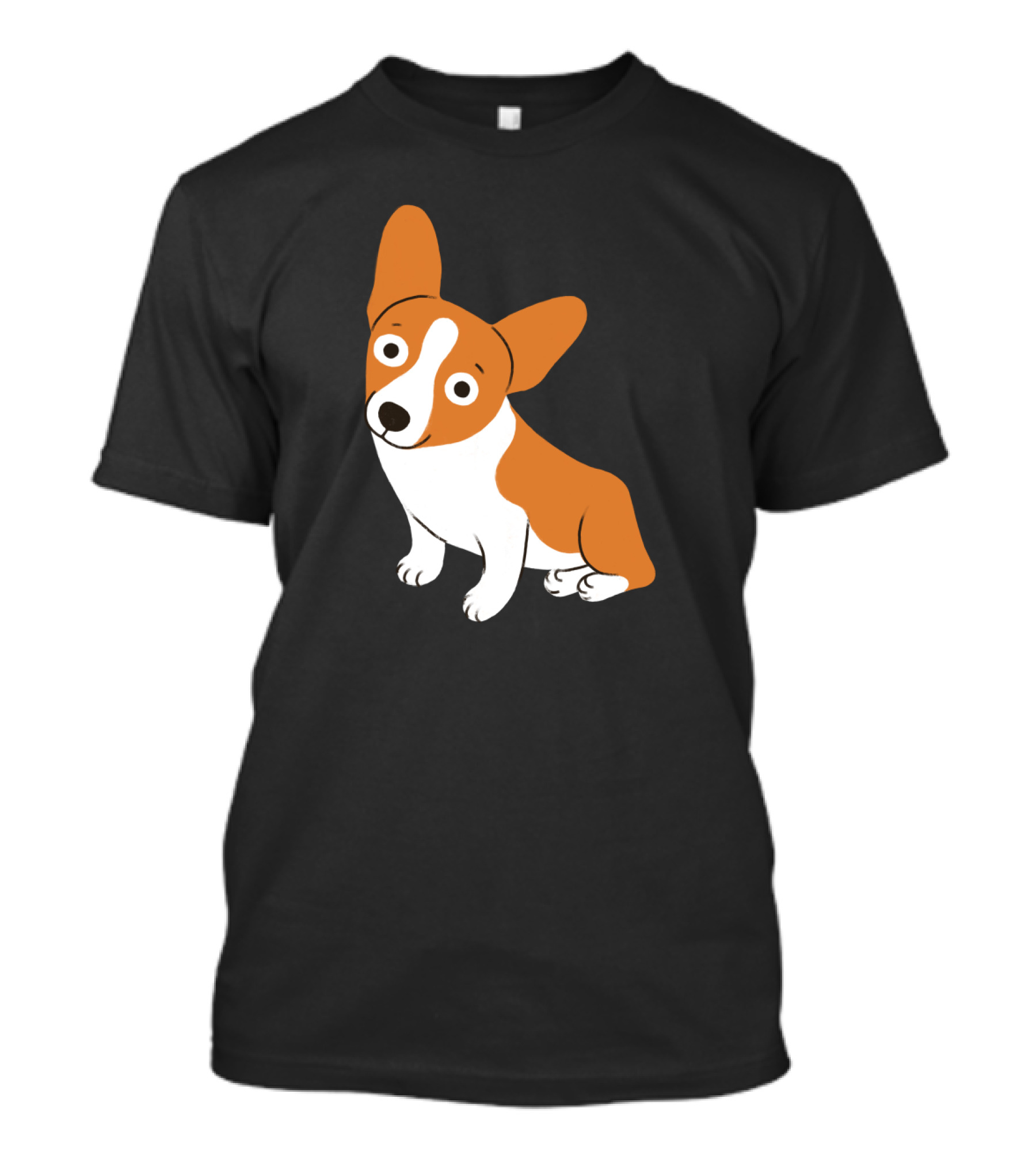 Cute Corgi Happy Dog Playful Expression Whimsical Pose T-Shirt