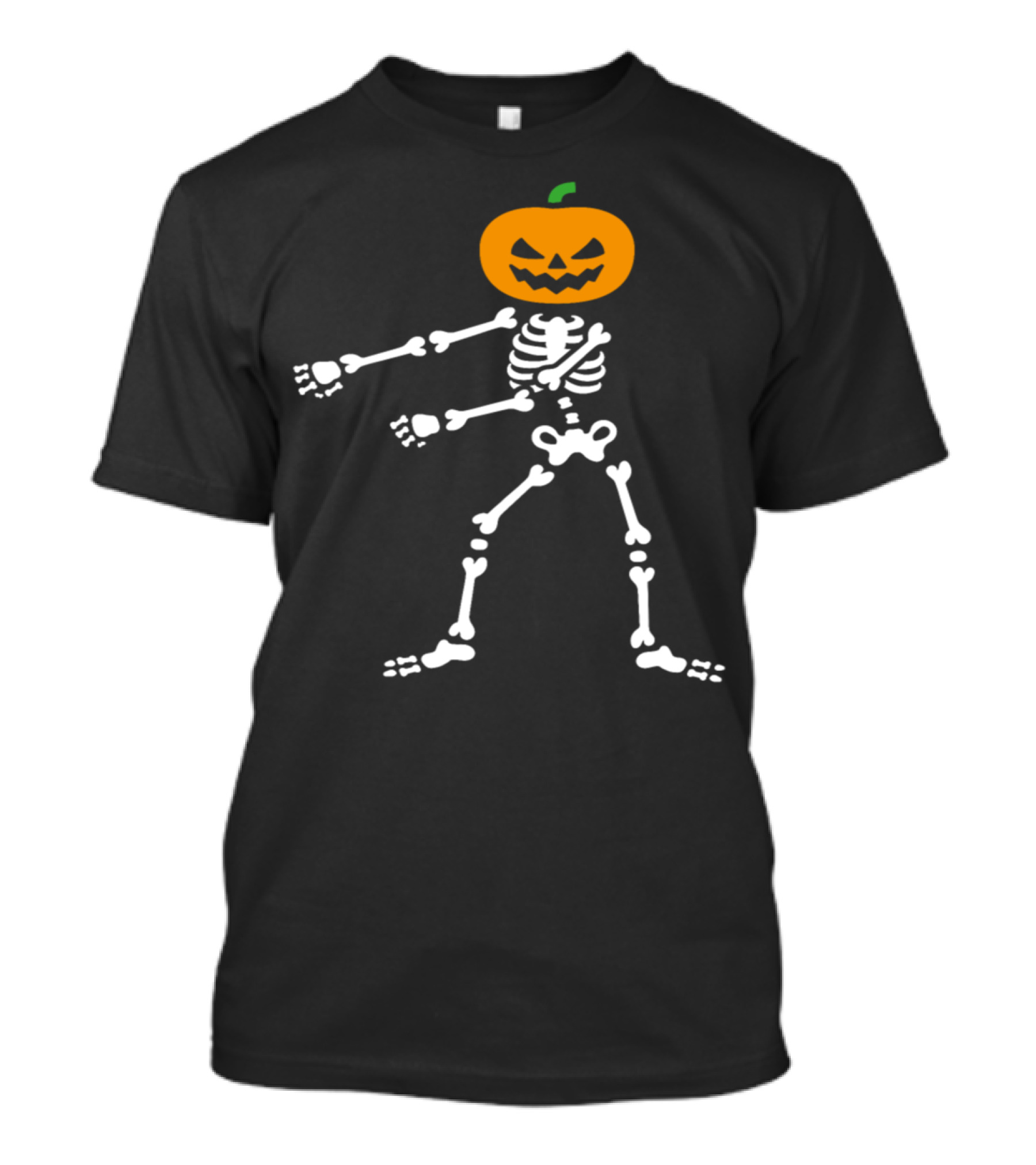 Funny Skeleton Floss Dance With Pumpkin Head Halloween T-Shirt