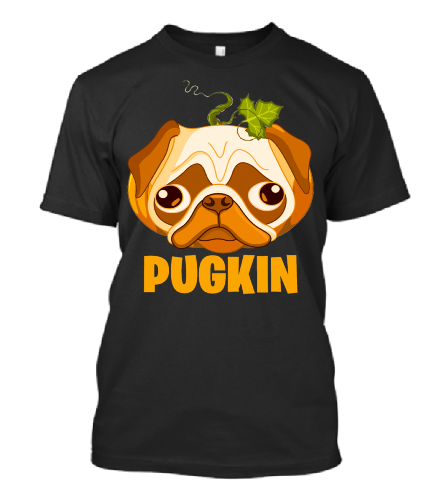 Pugkin Pumpkin Halloween Funny Hilarious Pug T-Shirt
