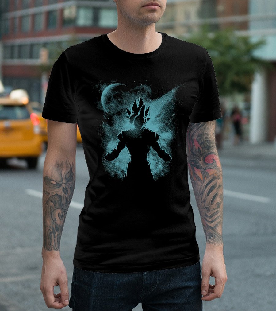 Super Saiyan Galaxy Aura Blue Level Mode T-Shirt