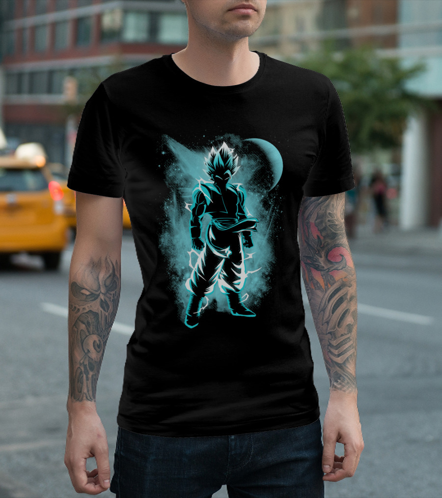 Fusion Warrior Super Saiyan Aura Moonlit Stance T-Shirt
