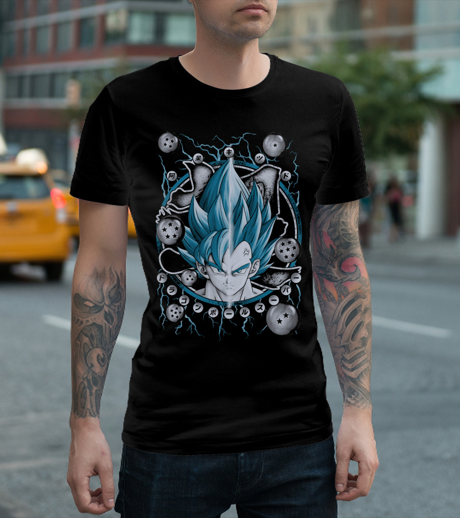 Goku X Vegeta Super Saiyan Blue Dragon Ball Z Kai Kenji T-Shirt