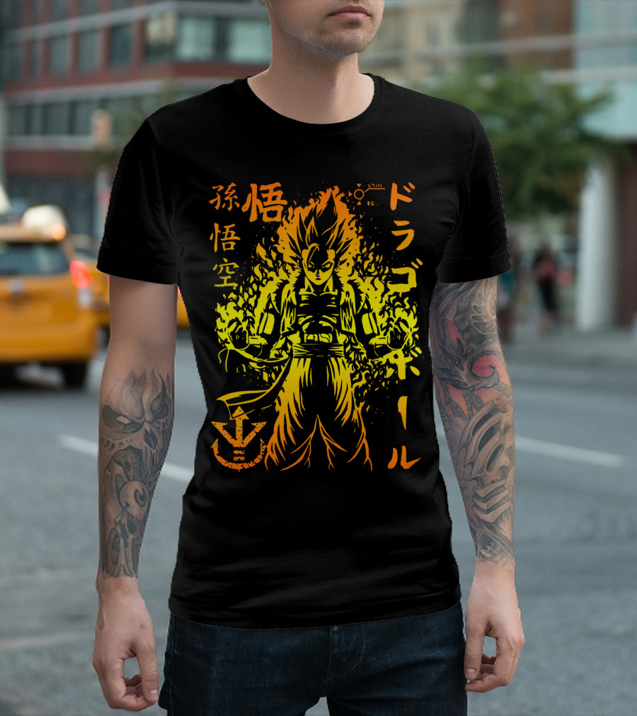 Dragon Ball Goku Super Saiyan Japanese Kanji T-Shirt