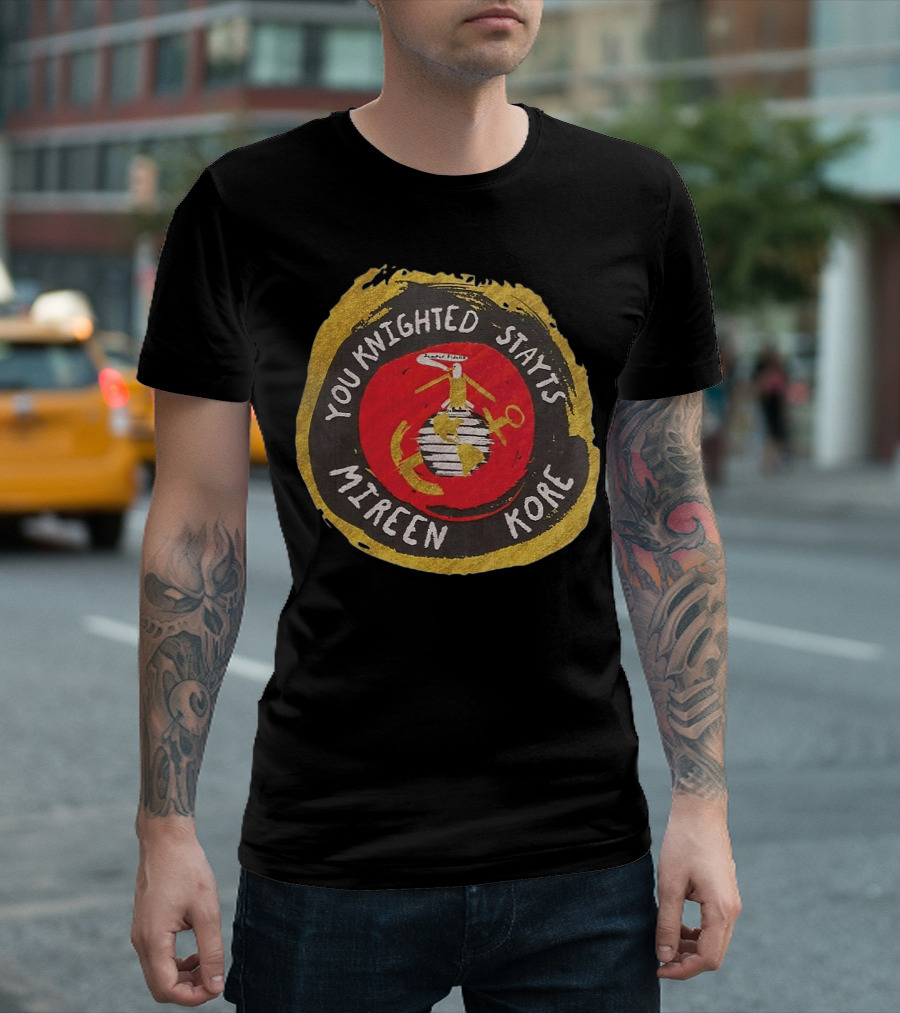 You Knighted Stayts Mireen Kore U.S. Marine Corps Emblem T-Shirt