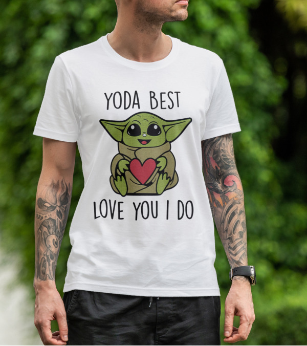 Yoda Best Love You I Do Cute Baby With Heart T-Shirt