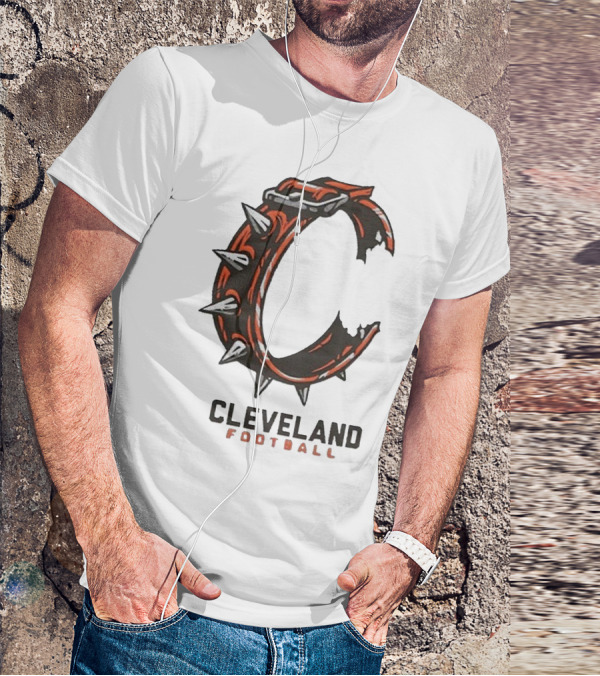 Cleveland Football Spiked Collar C T-Shirt