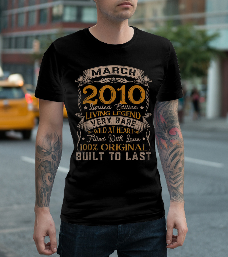 March 2010 Living Legend Very Rare Wild at Heart Filled With Love 100% Original Built to Last T-Shirt
