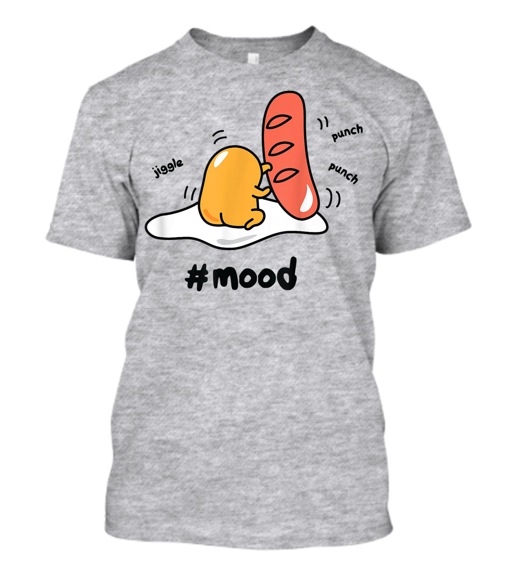 Gudetama Jiggle Punch Punch Hot Dog #Mood T-Shirt