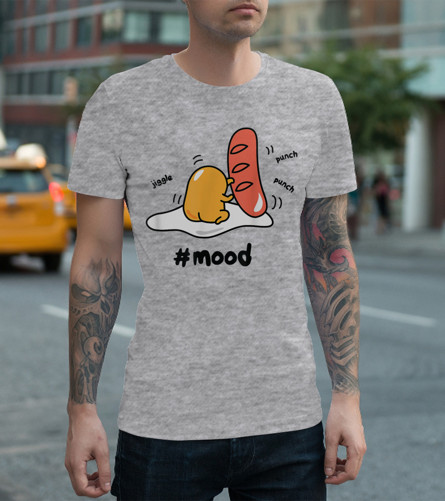 Gudetama Jiggle Punch Punch Hot Dog #Mood T-Shirt