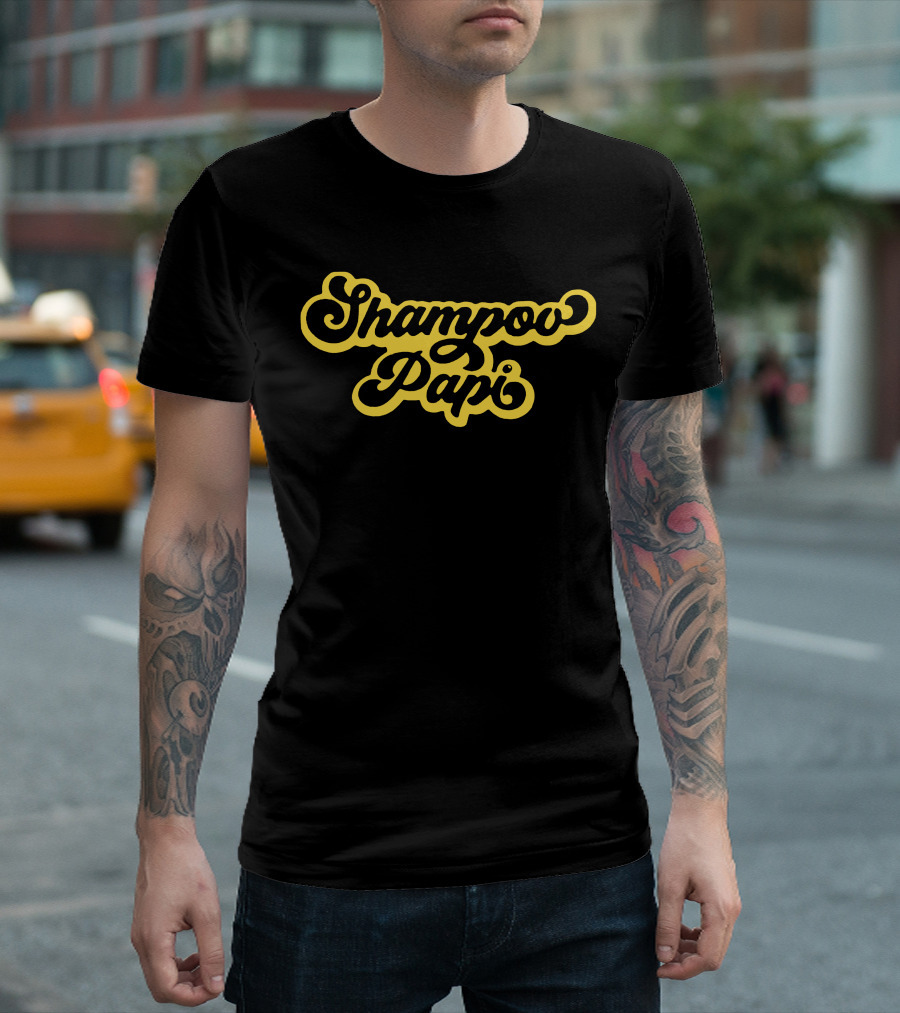 Shampow Papi Vintage Font Bold Yellow T-Shirt