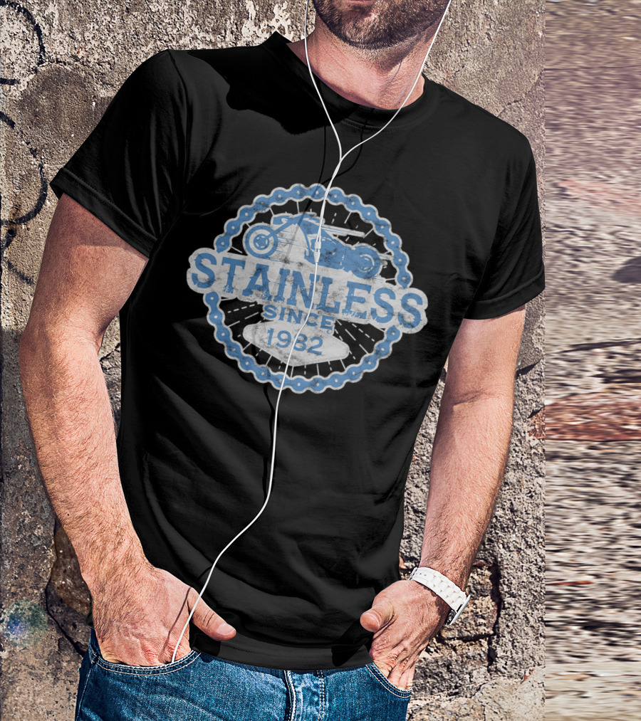 Stainless Since 1982 Biker Born Ride Road Man 0003 T-Shirt