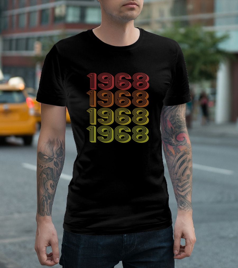 Retro Gradient 1968 Vintage Year T-Shirt