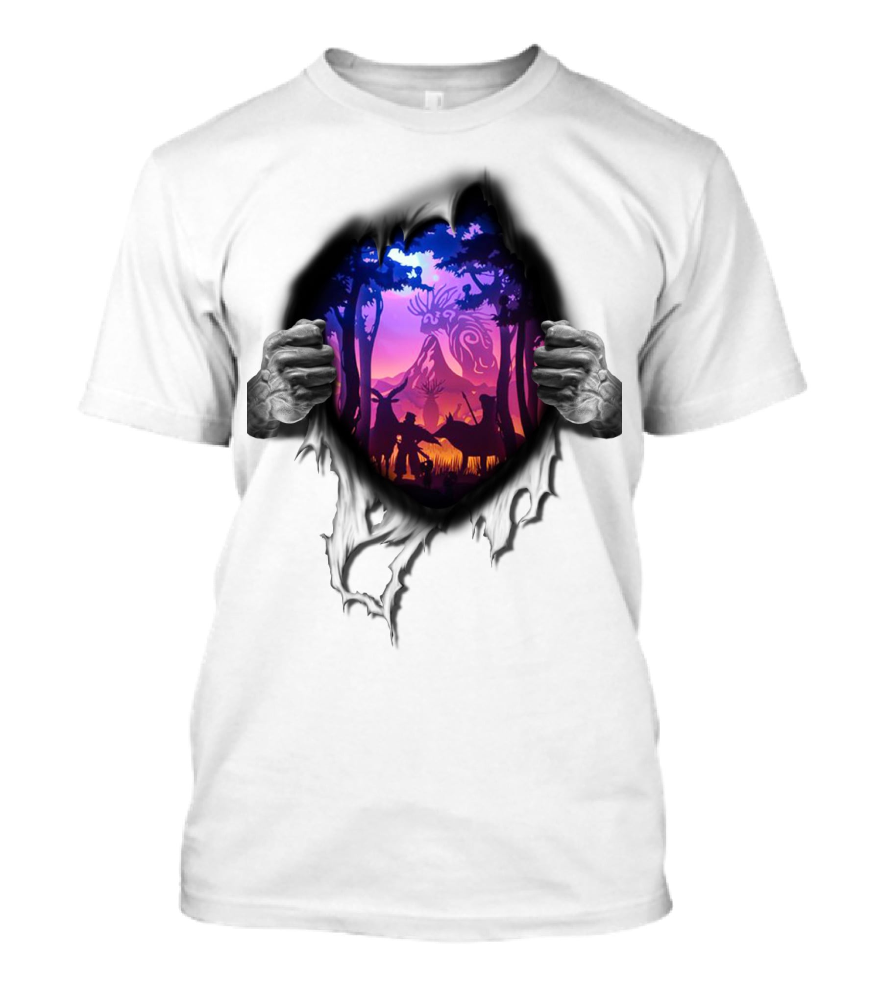 Ghibli Fan Forest Spirit Adventure Scene T-Shirt