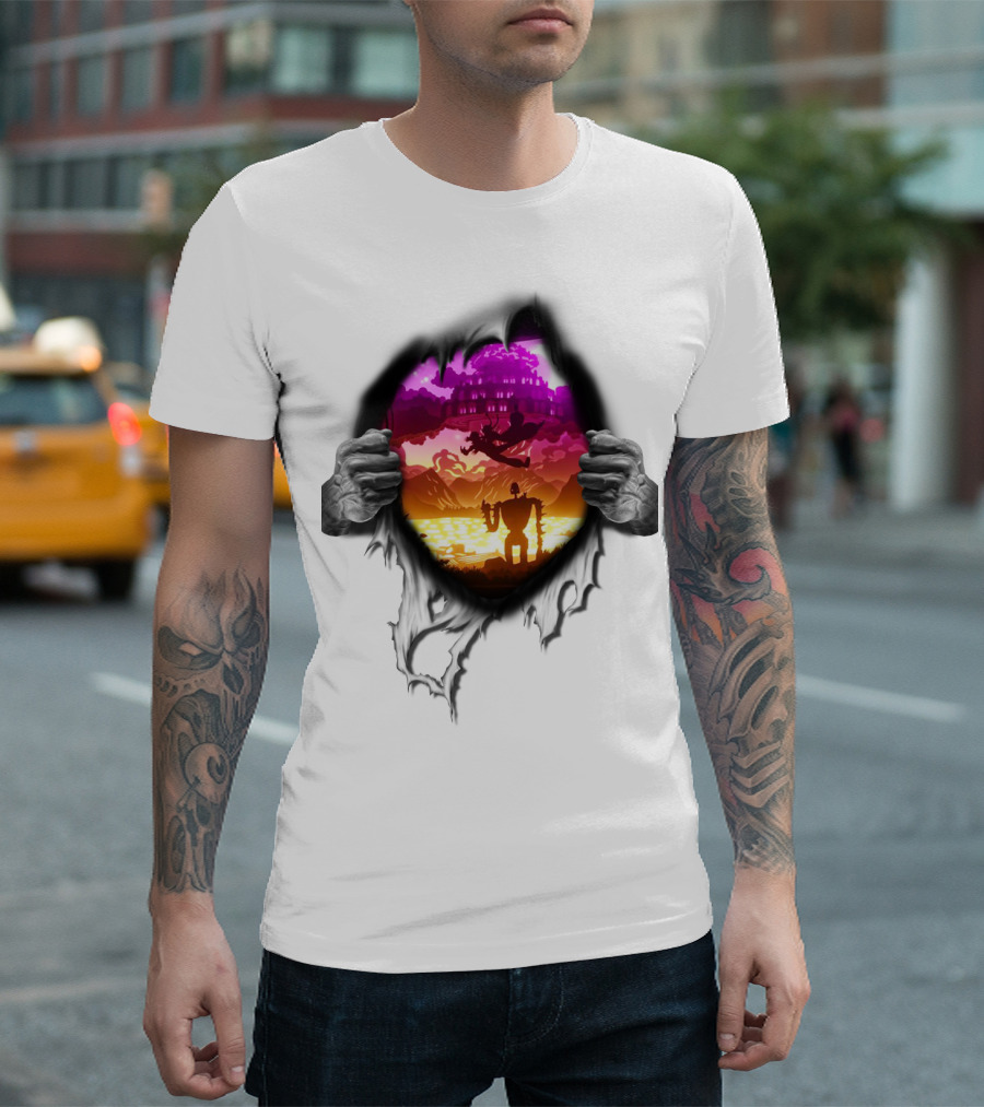 Exploring Enchanted Realms with Ghibli Icons T-Shirt