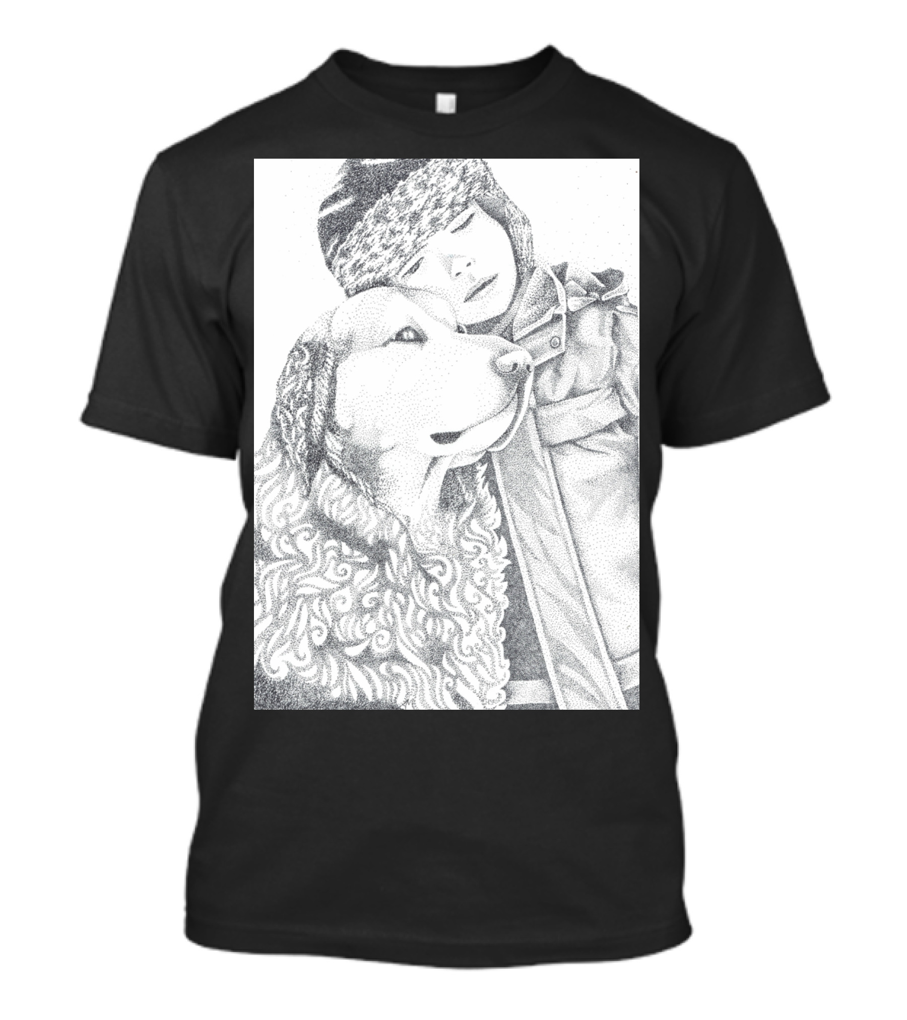 Child And Dog Cozy Winter Companionship T-Shirt