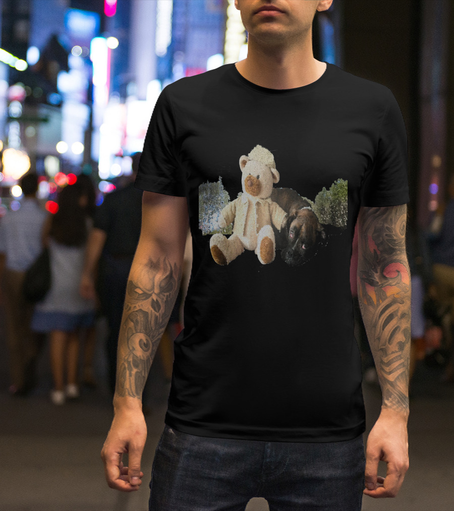 MY FAVORITE DOG GOGA Plush Bear And Dog Duo T-Shirt