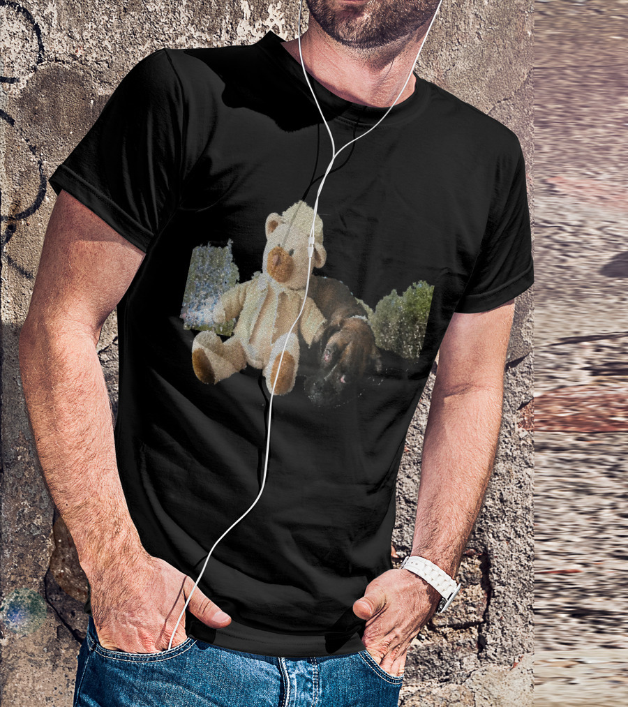 MY FAVORITE DOG GOGA Plush Bear And Dog Duo T-Shirt