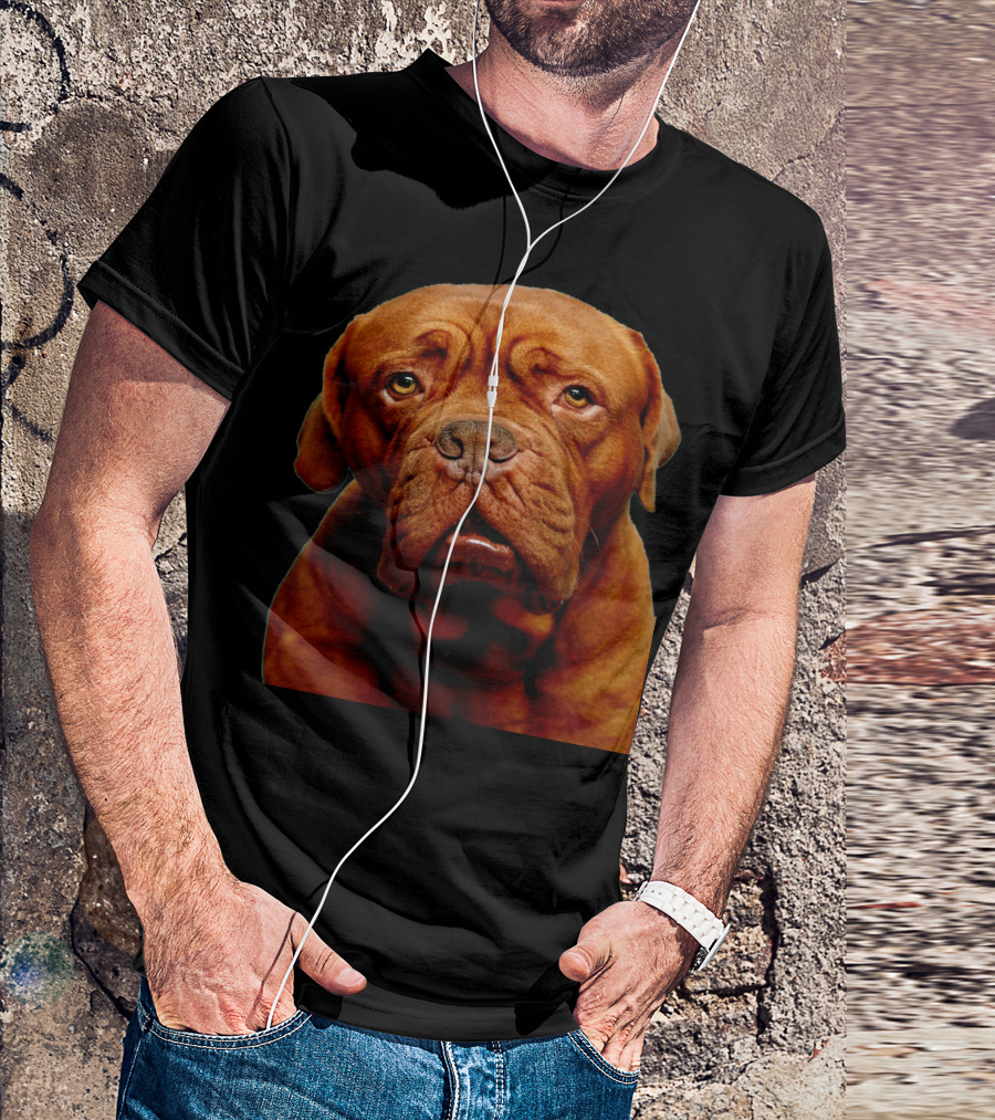 Dogue De Bordeaux Brown Dog Close-Up Face T-Shirt