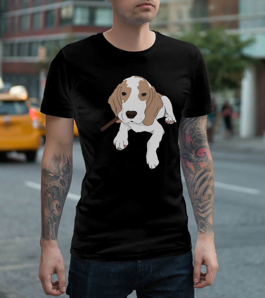 Beagle with Attitude and Cigar - My Beagle Is Cooler Than You T-Shirt