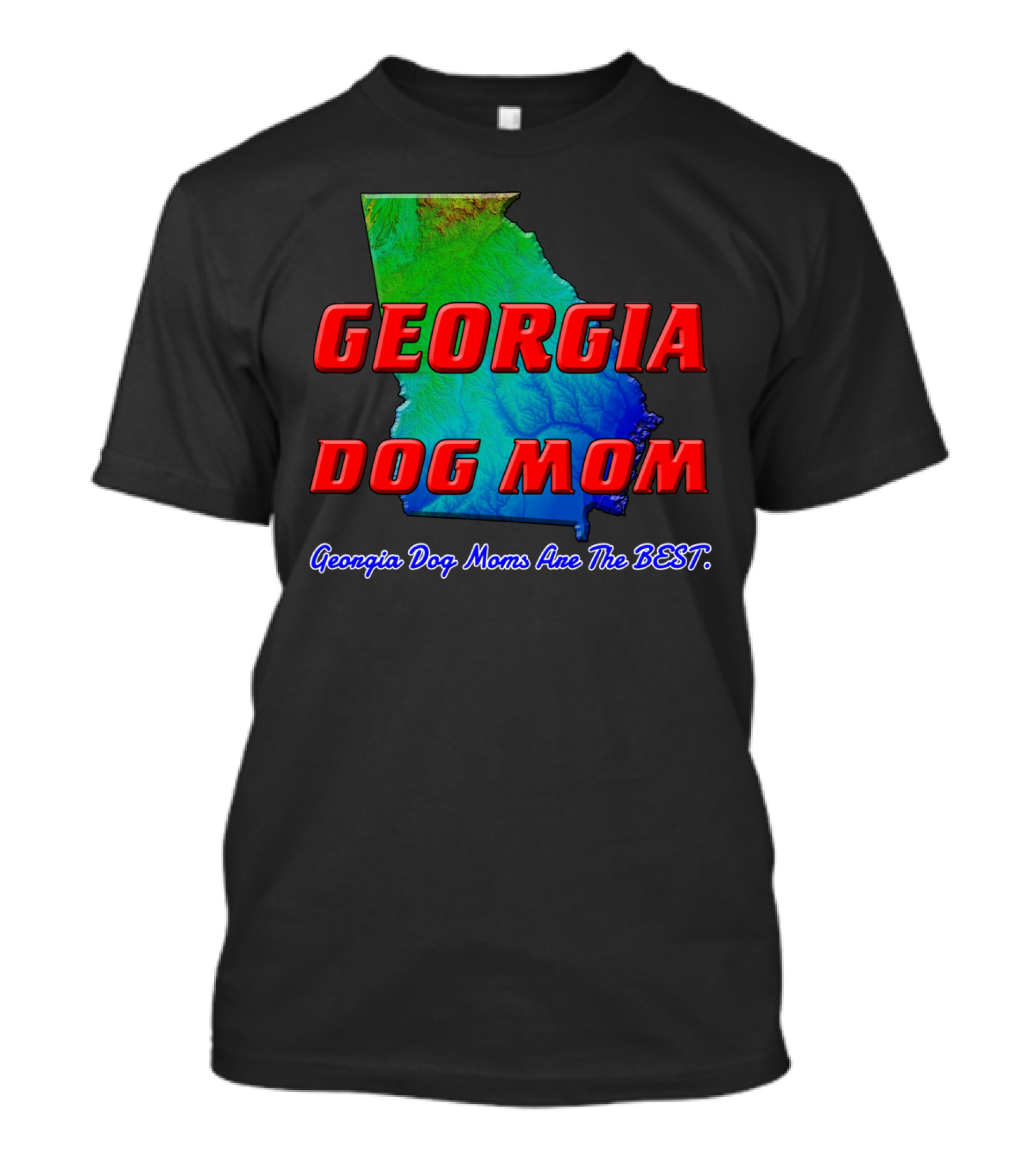 Georgia Dog Mom Georgia Dog Moms Are The Best Map T-Shirt