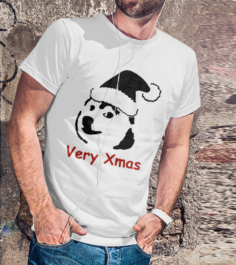 Doge Doggo Very Xmas Santa Hat Dog Christmas T-Shirt