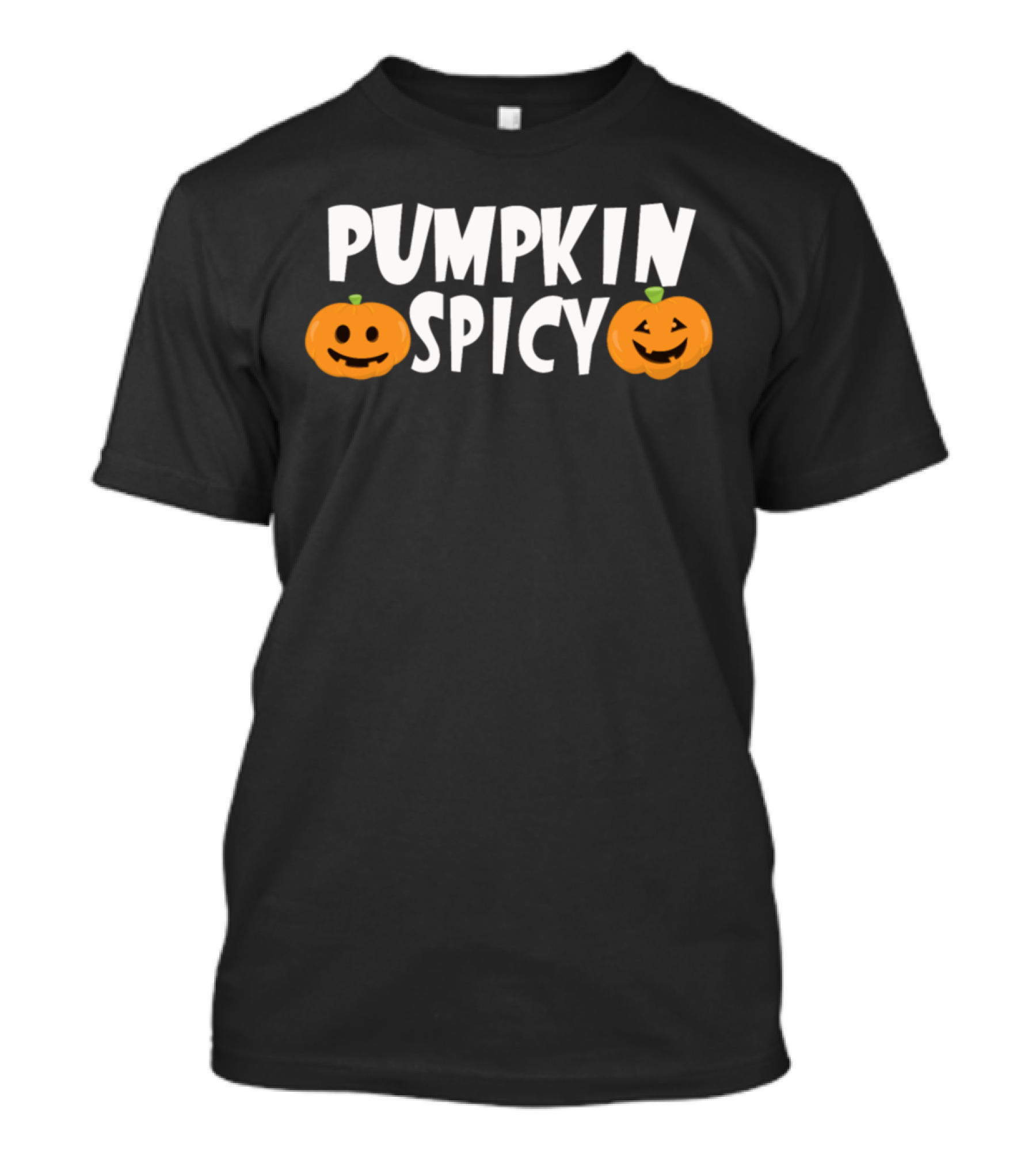 Pumpkin Spicy Funny Halloween Jack-O'-Lantern Faces T-Shirt