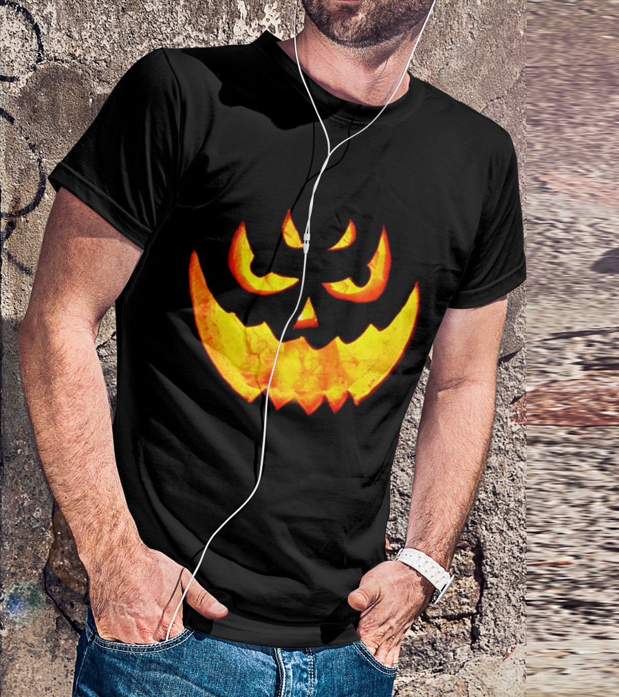 Evil Glowing Pumpkin Face T-Shirt