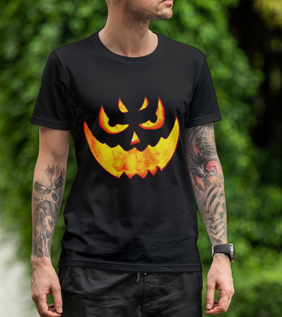 Evil Glowing Pumpkin Face T-Shirt