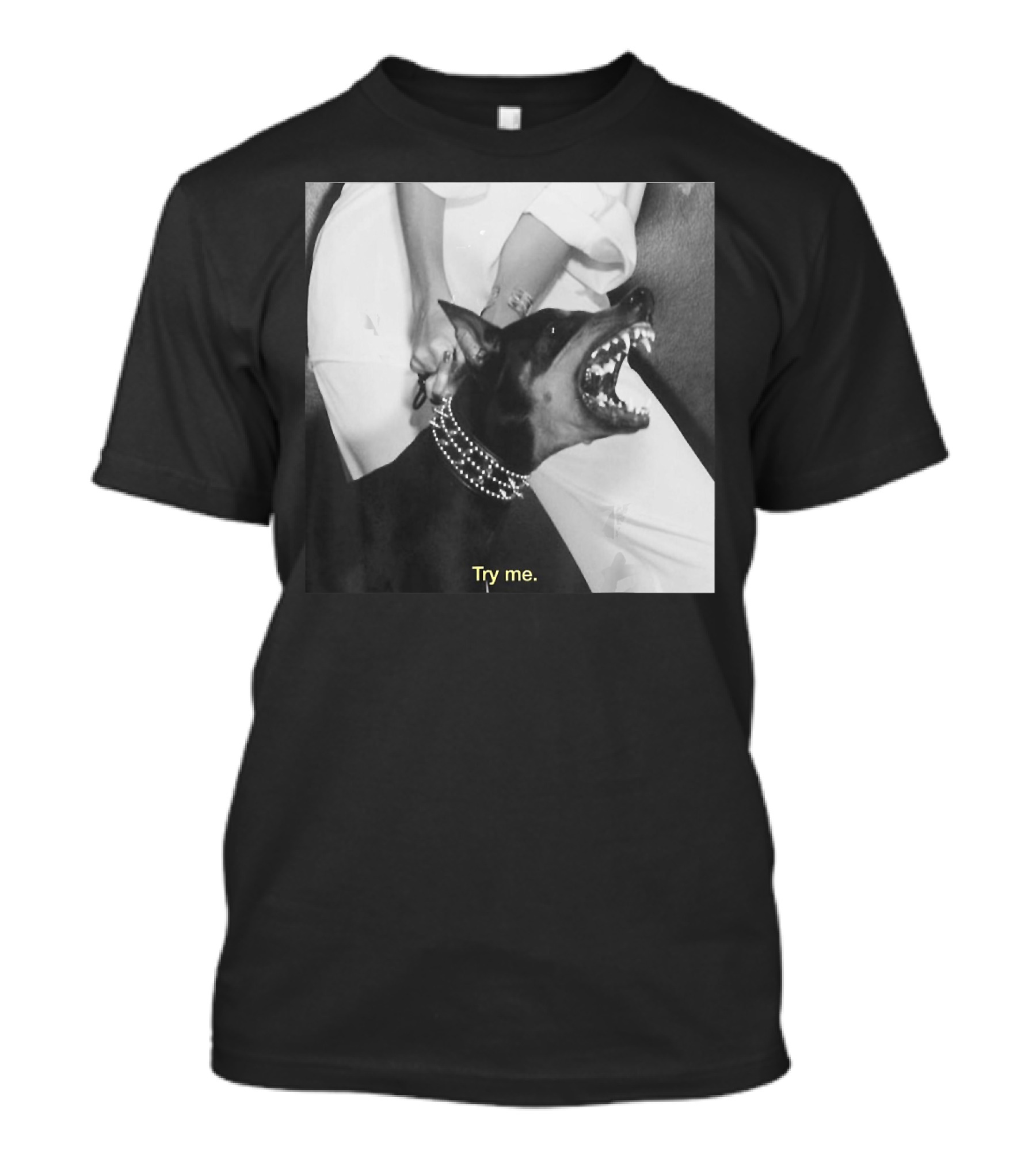 Angry Doberman Try Me Fierce Look T-Shirt
