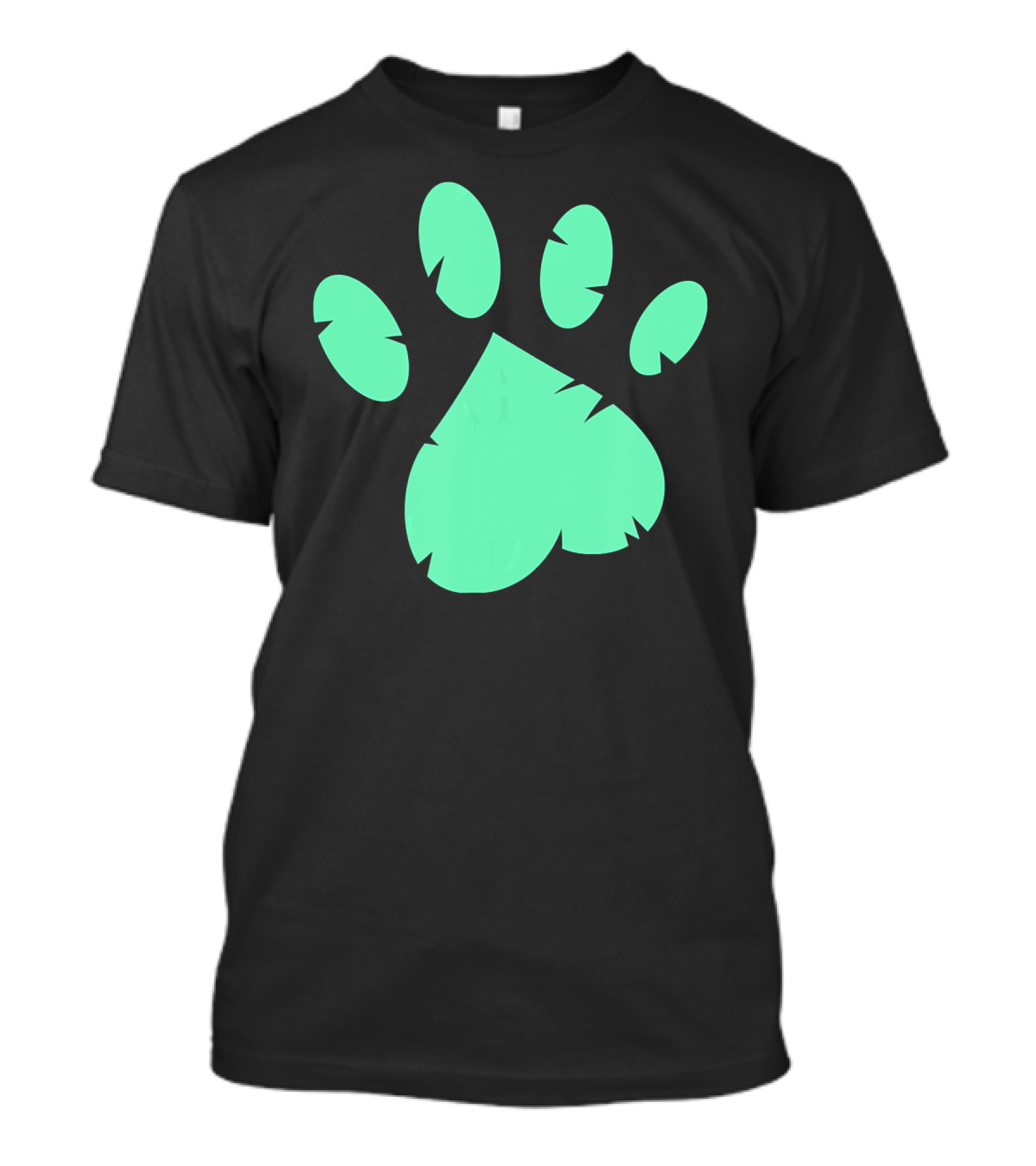 Animal Rescue Black Pawprint Seaf T-Shirt