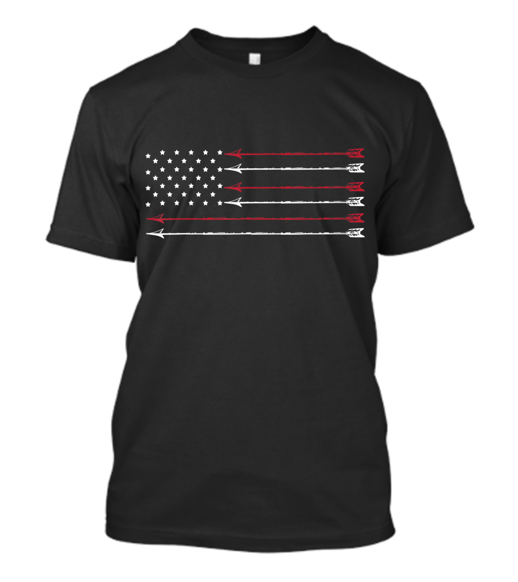 Archery Archer Bow Hunting Hunt American Flag Arrows T-Shirt
