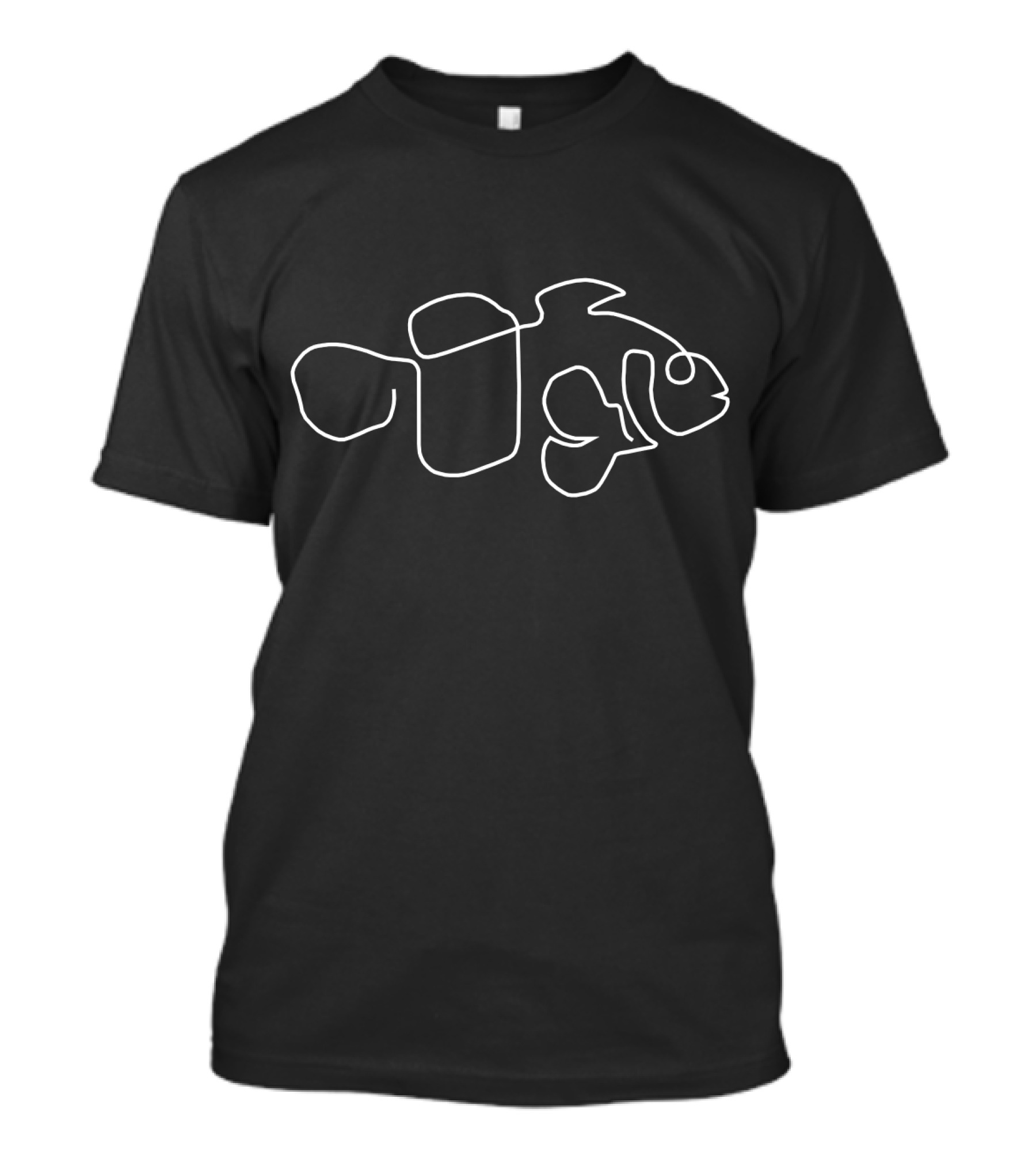 Beautiful One Line Clown Fish T-Shirt