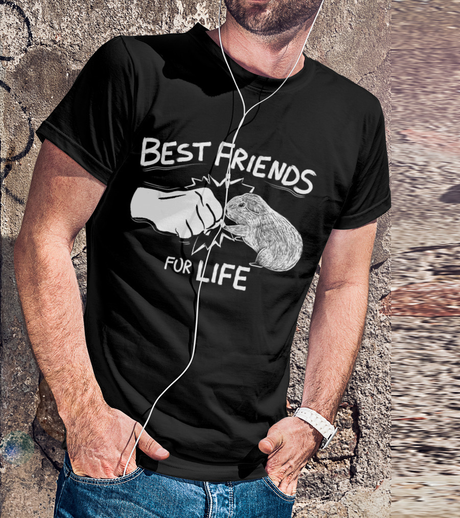 Best Friends For Life Guinea Pig Fist Bump T-Shirt