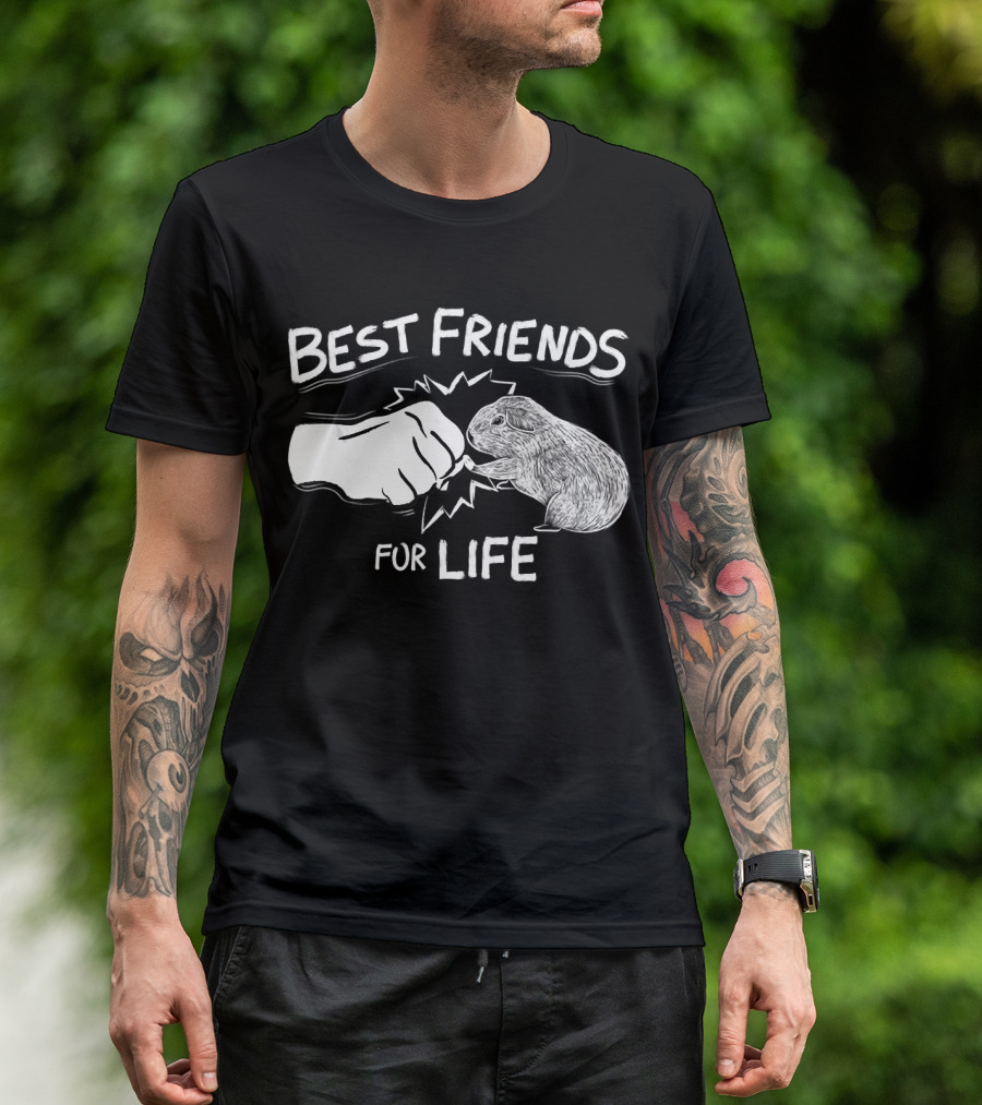Best Friends For Life Guinea Pig Fist Bump T-Shirt