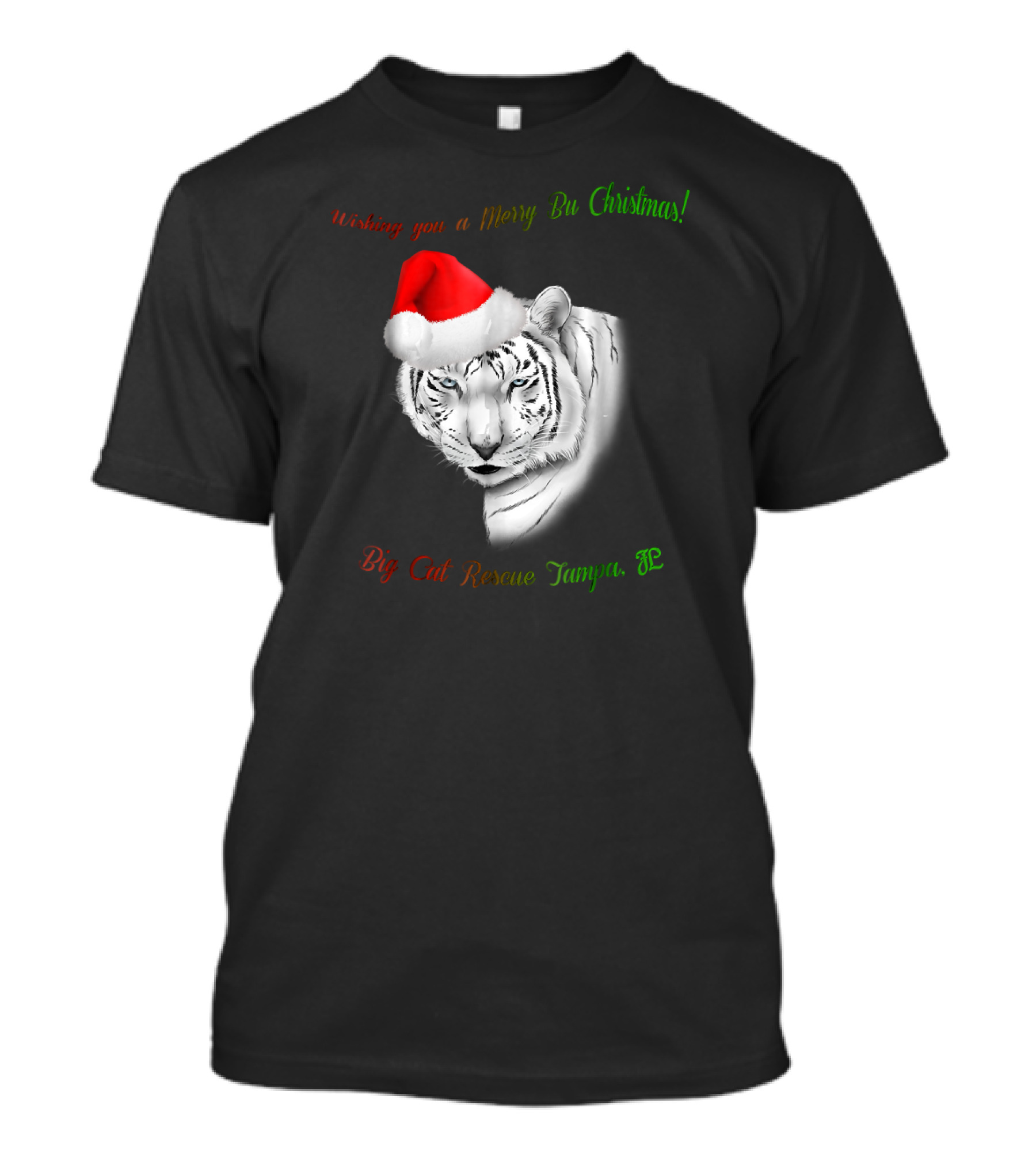 Wishing You A Merry Bu Christmas Big Cat Rescue Tampa FL T-Shirt
