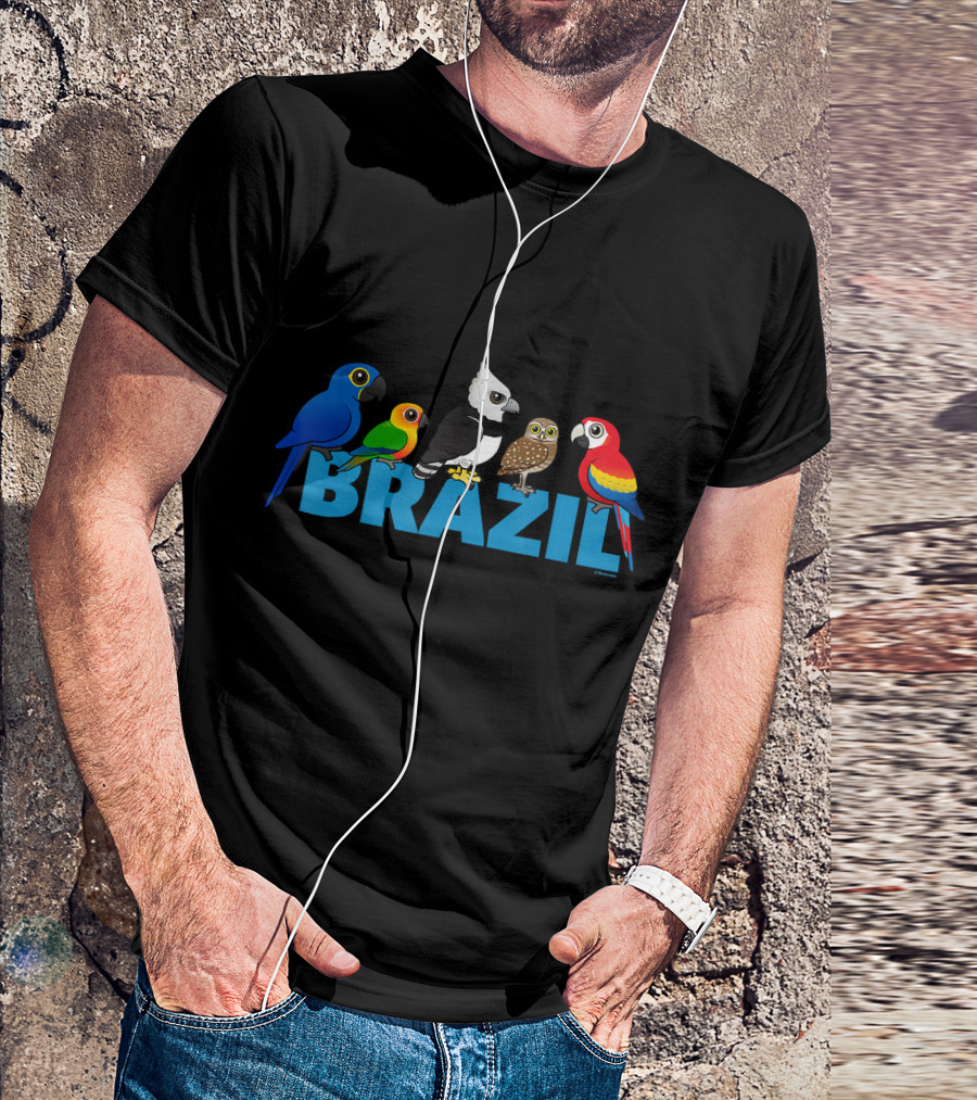 Birdorable Brazil Birds Cartoon Characters T-Shirt
