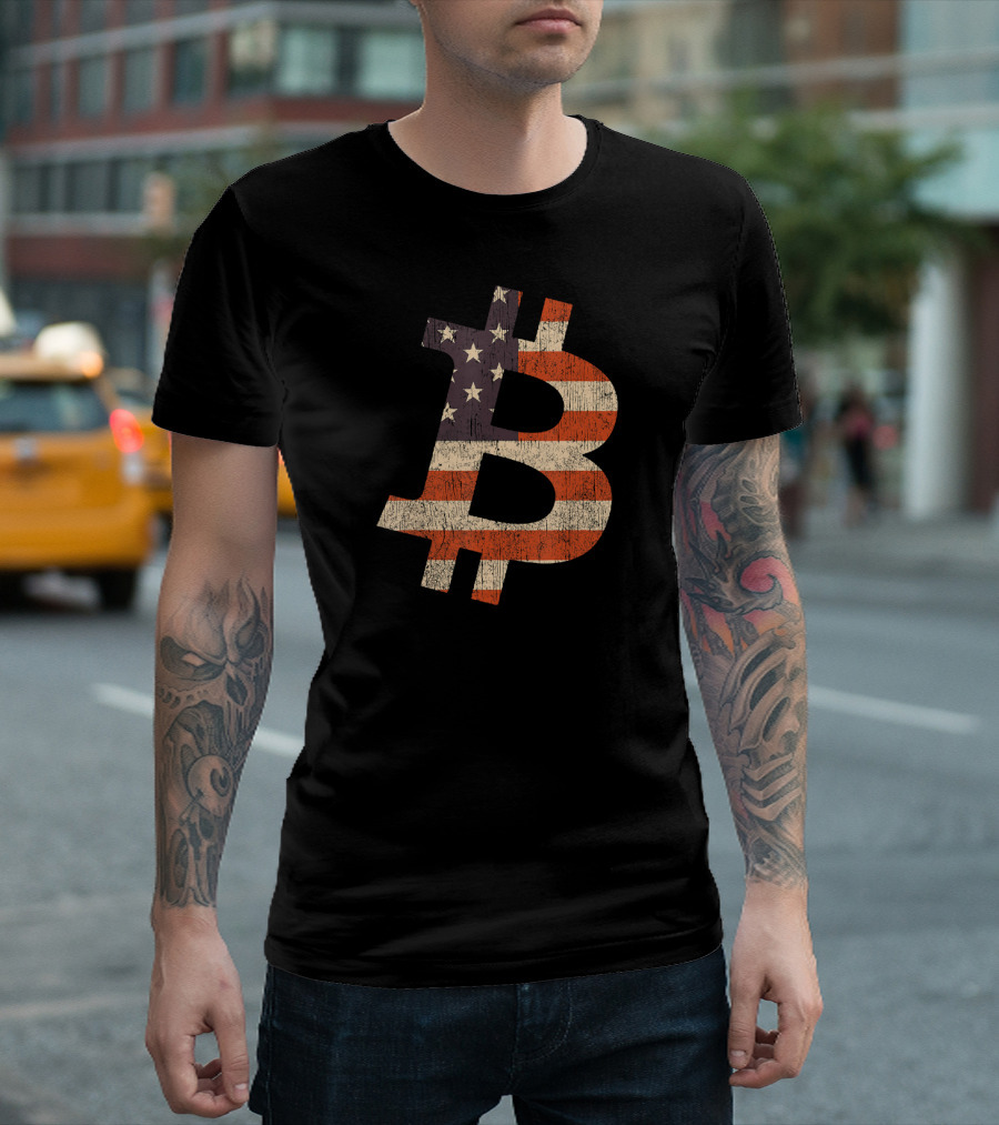Bitcoin American Flag T-Shirt