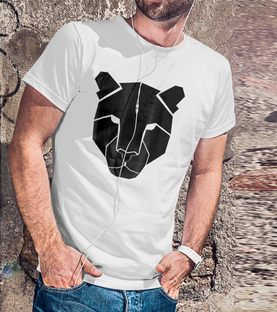 BLACK PANTHER HALLOWEEN COSTUME SPIRIT GEOMETRIC FACE T-Shirt