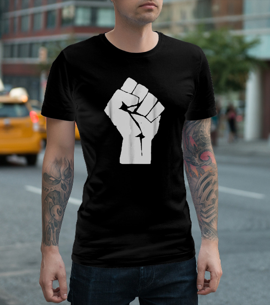 Black Power Fist Social Justice Symbol Black T-Shirt