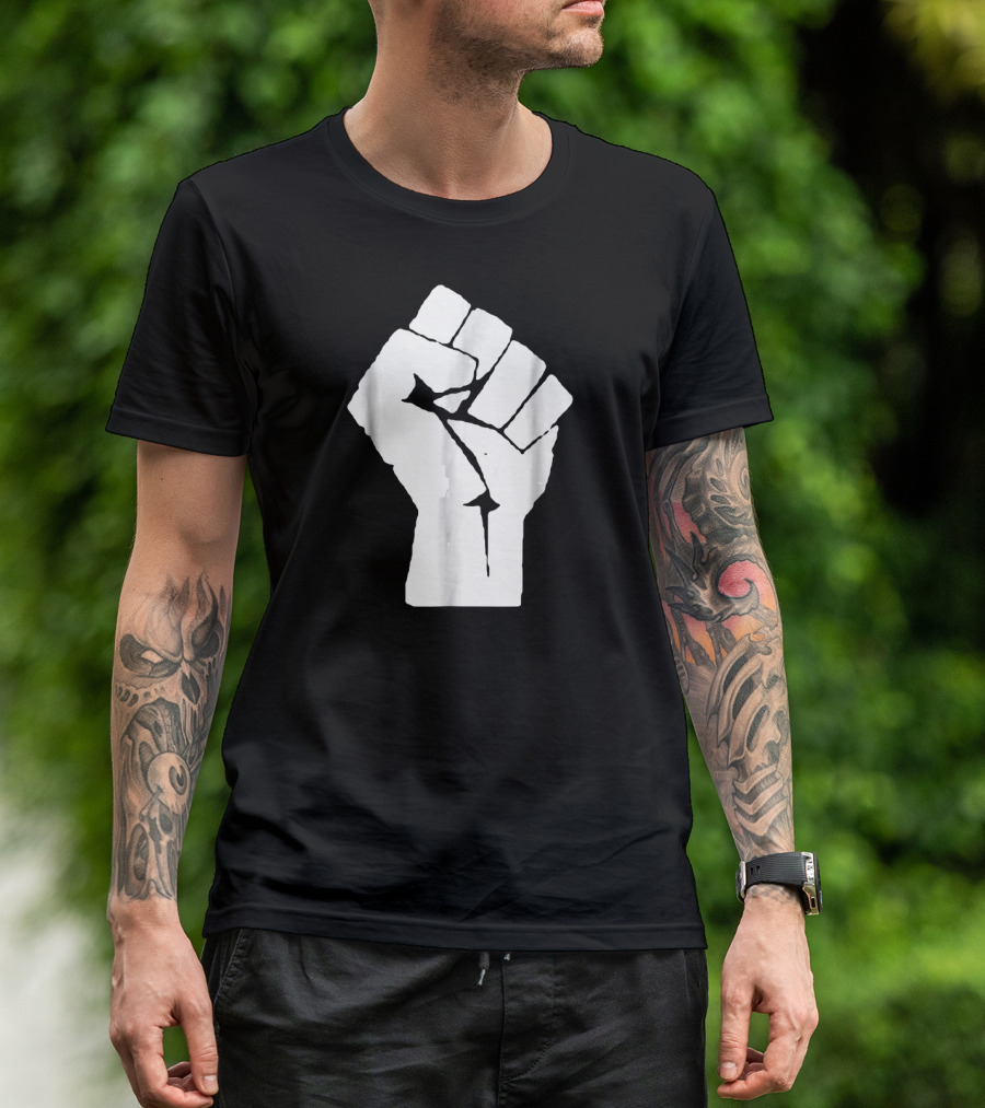 Black Power Fist Social Justice Symbol Black T-Shirt
