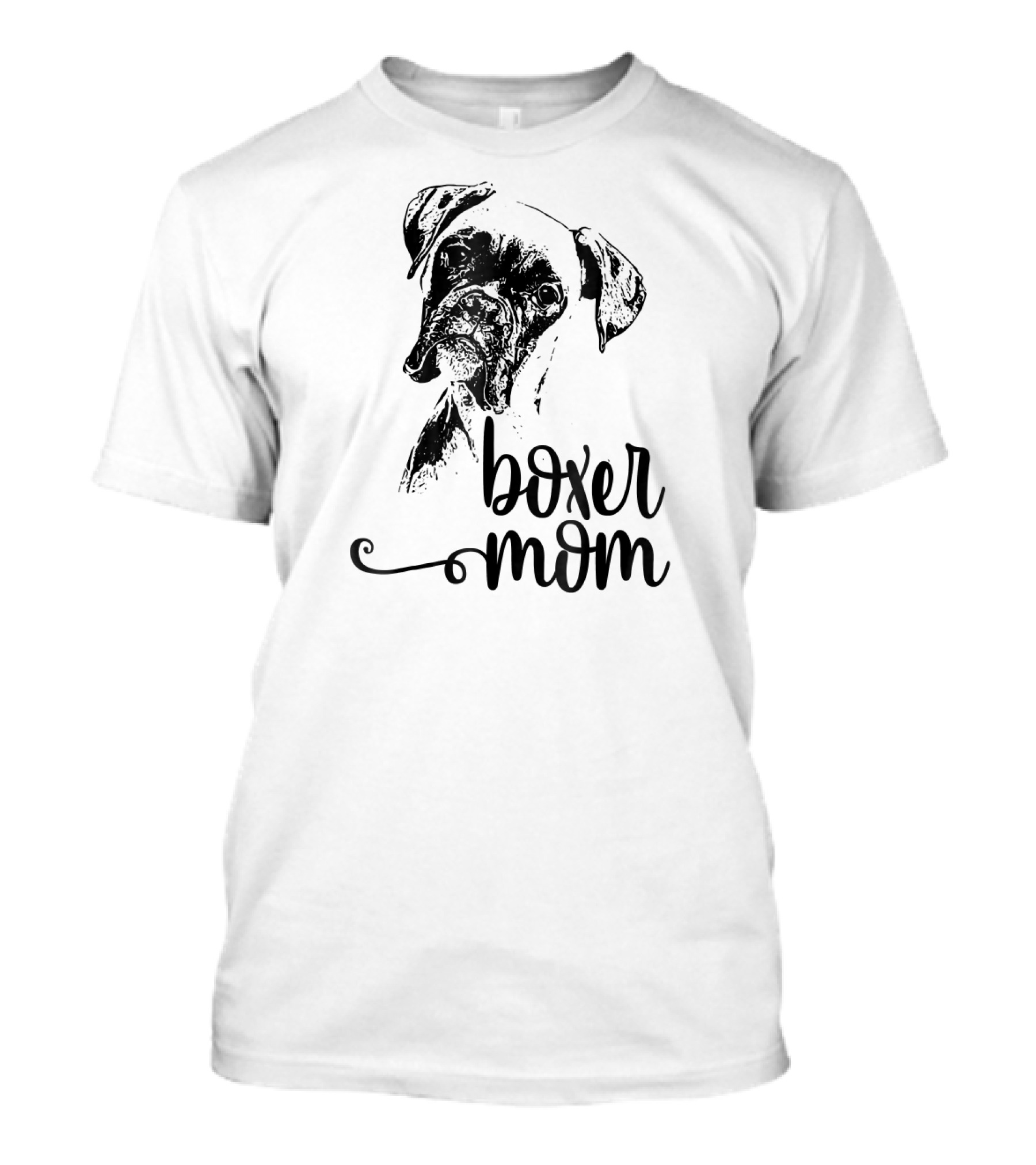 Boxer Mom Dog Lovers Dog Face T-Shirt