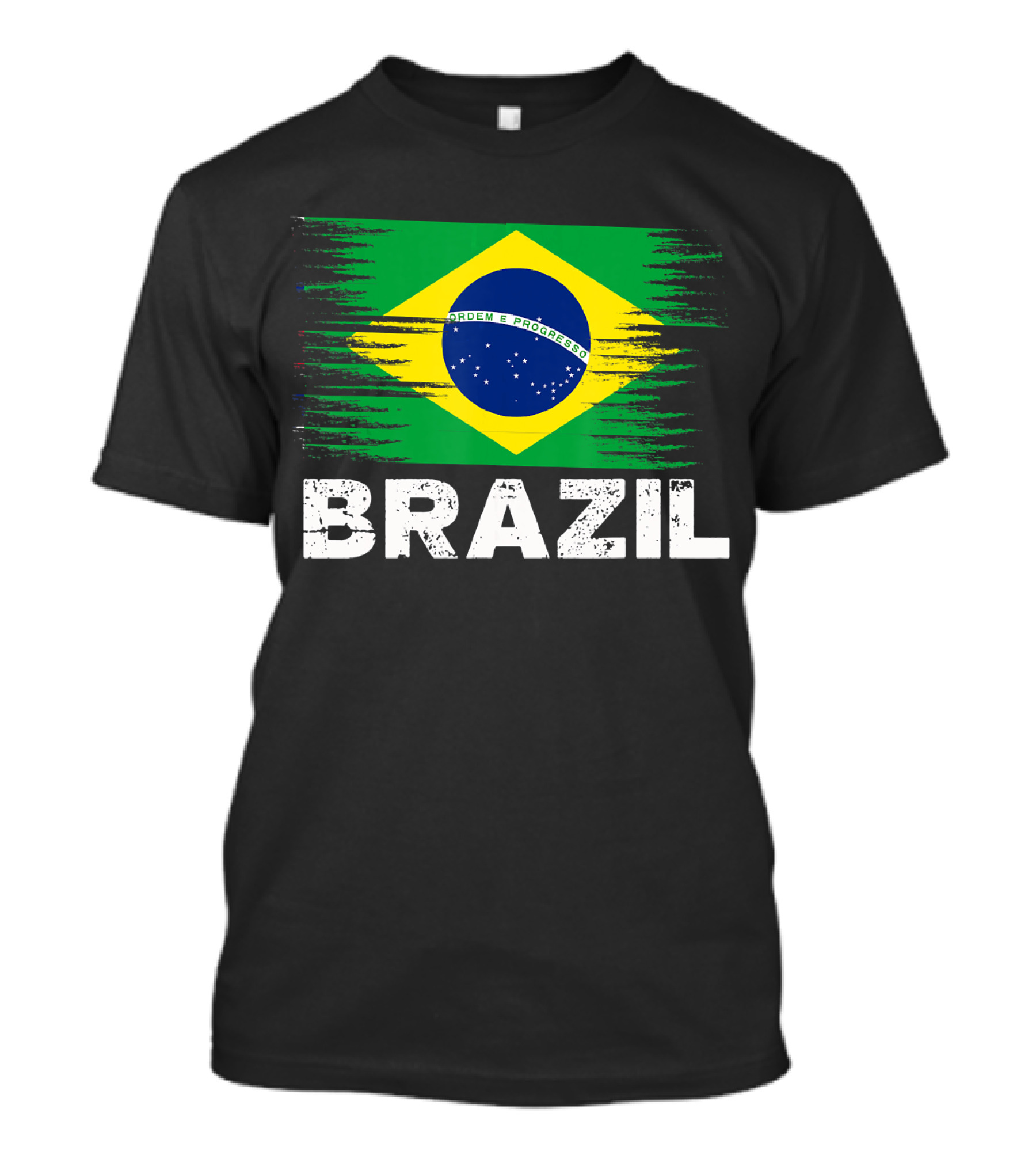 Brazil Brazilian Flag Ordem E Progresso Soccer Sports T-Shirt