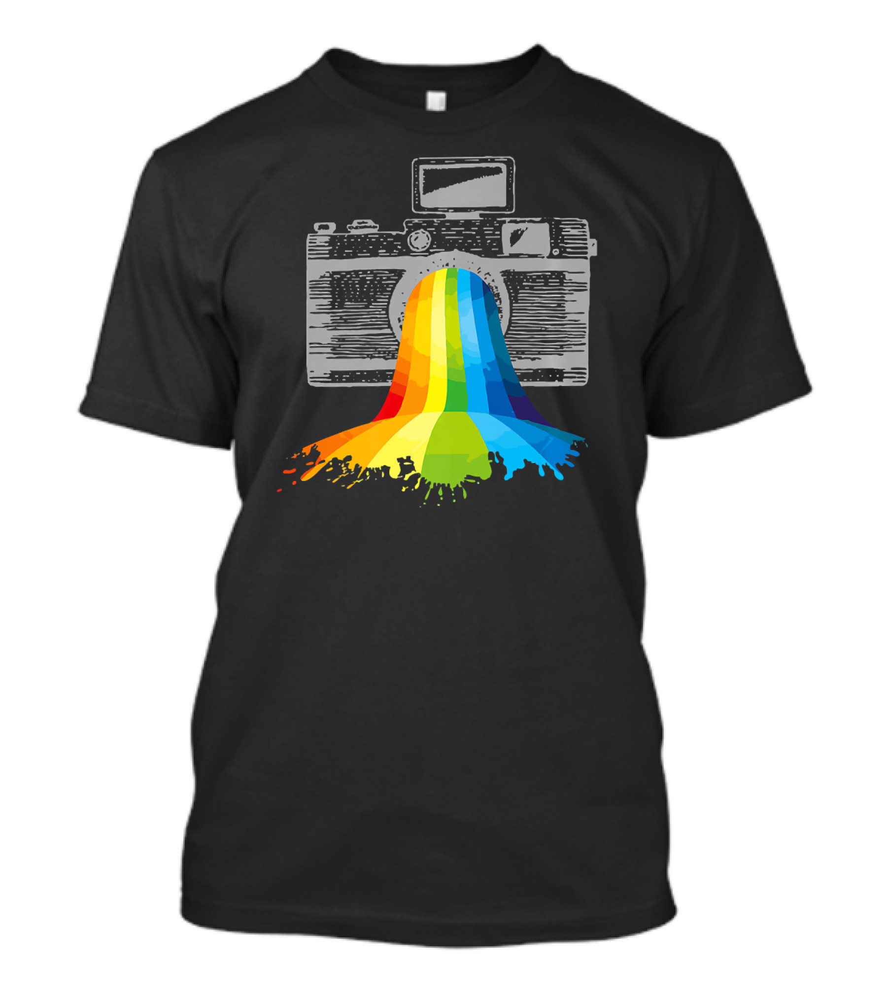 Camera Rainbow Photography Abstract Art Photographer T-Shirt